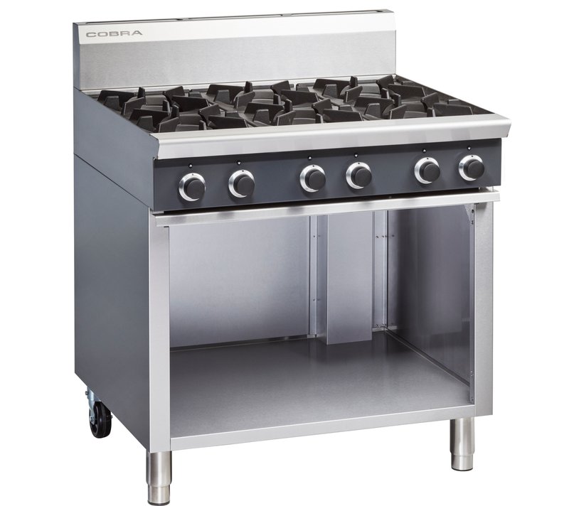Blue Seal C9D Cobra 6 Burner Gas Hob on Cabinet Base W900mm